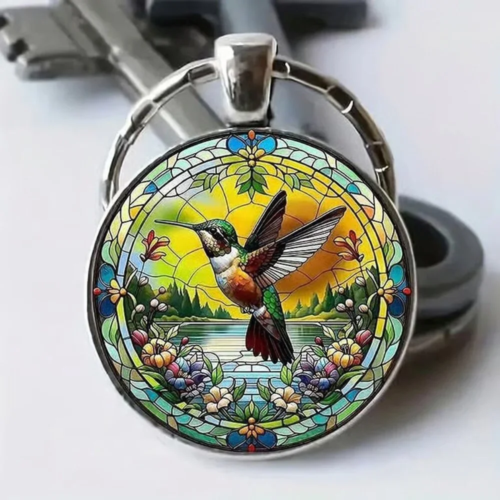 Stainless Steel HUMMINGBIRD Keyring Keychain Accessory